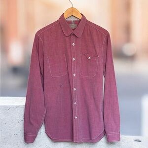 Peter Werth Men’s Pink Cotton Button Down Long Sleeve Shirt SizeL